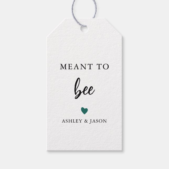 Färg Meant to Bee Honungsgift Märkre, Bröllop Presentetikett (Framsidan)
