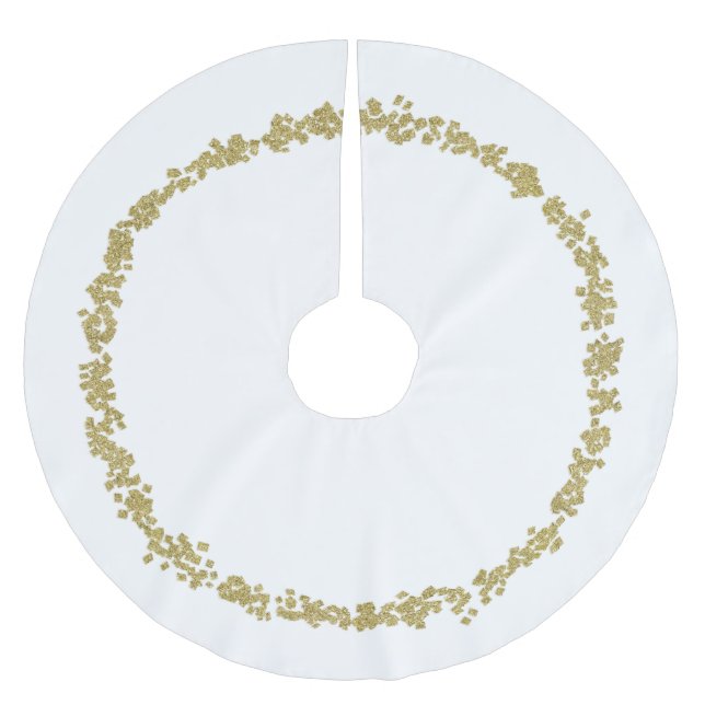 Färg med Guld glittermatta Julgransmatta Borstad Polyester (Framsidan)