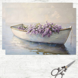 Färg med Lila Lilacs Painting Decoupage