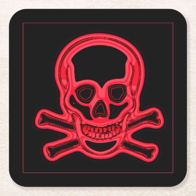 Färg med skal och svart, digital konst underlägg papper kvadrat (Framsidan)