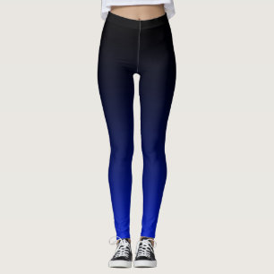 Färg med svart toning för Ombre-toning Leggings