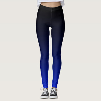 Färg med svart toning för Ombre-toning Leggings