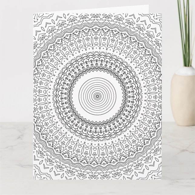 färg: medalj, doodle-hälsningskort kort (Framsida)