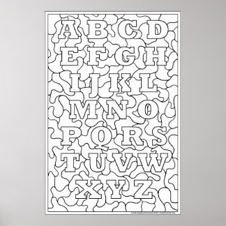 Färg mig! Alfabet Poster