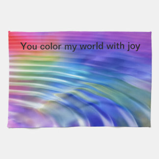 Färg min livsvärld med glädje kökshandduk