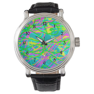 Färg Mina Dreams Scribble Mönster Express Artsy Armbandsur