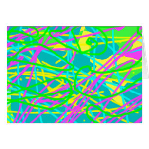 Färg Mina Dreams Scribble Mönster Express Artsy Hälsningskort