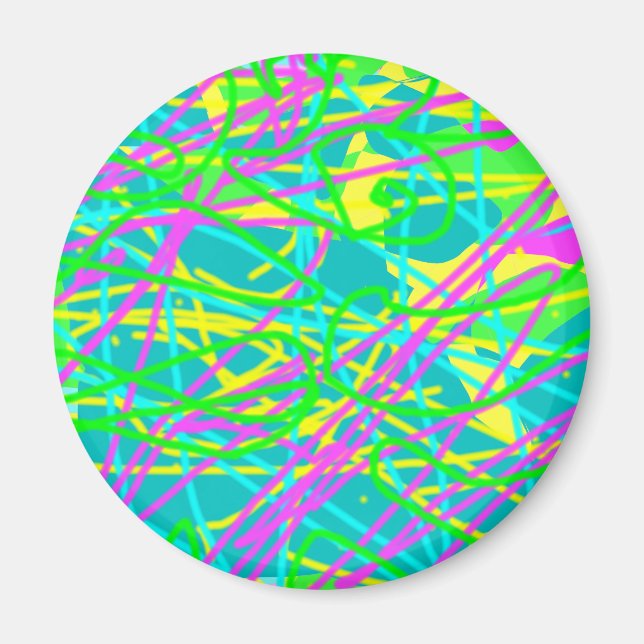 Färg Mina Dreams Scribble Mönster Express Artsy Magnet (Framsidan)