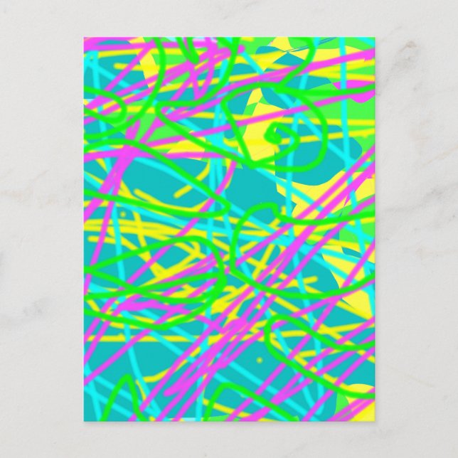 Färg Mina Dreams Scribble Mönster Express Artsy Vykort (Framsida)