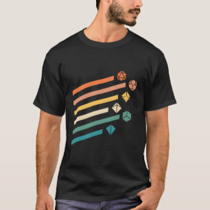 Färg minimalistisk polyhedraldiskuppsättning Nerdy T Shirt