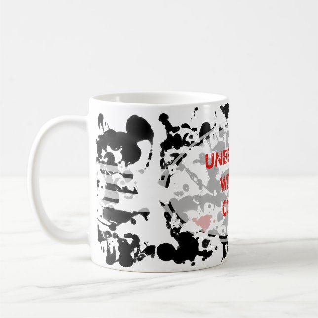 färg mitt liv / Farbklekse | Svarta Bläck Kaffemugg (Vänster)