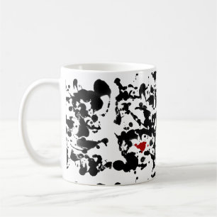 färg mitt liv / Farbklekse   Svarta Bläck Kaffemugg