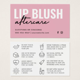 Färg Modern Rosa Lip Tattoo-eftervård Visitkort
