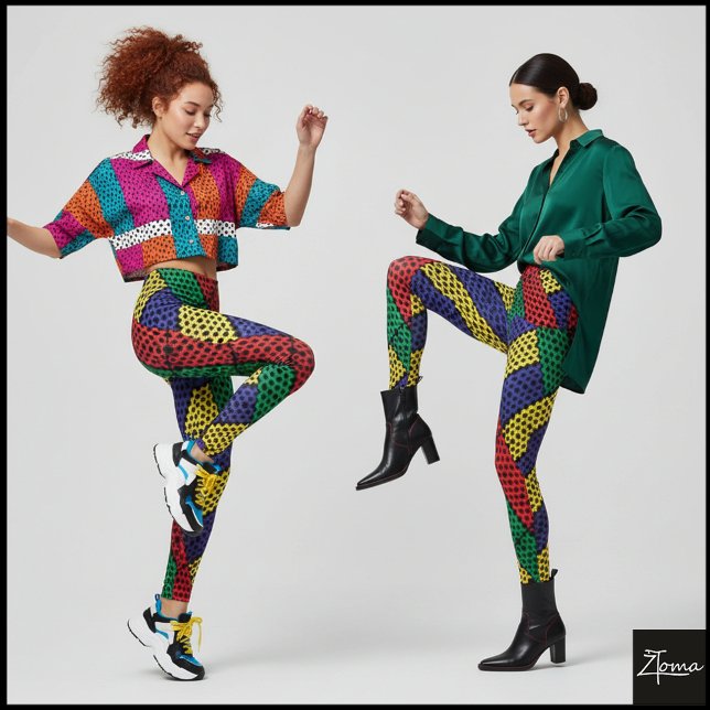 FÄRG MÖNSTER LEGGINGS (Skapare uppladdad)