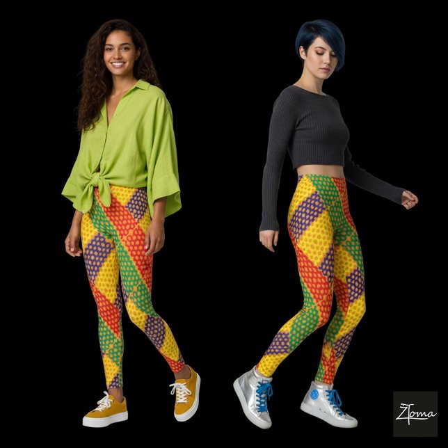 FÄRG MÖNSTER LEGGINGS (Skapare uppladdad)