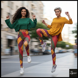 FÄRG MÖNSTER LEGGINGS