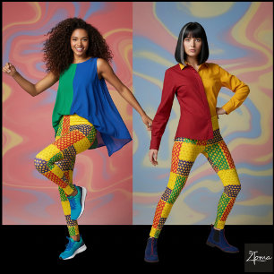 FÄRG MÖNSTER LEGGINGS