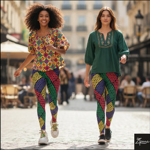 FÄRG MÖNSTER LEGGINGS