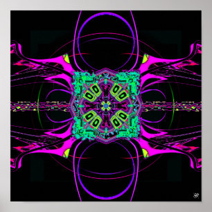 Färg mönster (Organic Spaceship) Poster