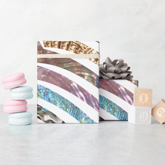 Färg Mönster Vågigt Shiny Snäcka Presentpapper (Baby Shower)