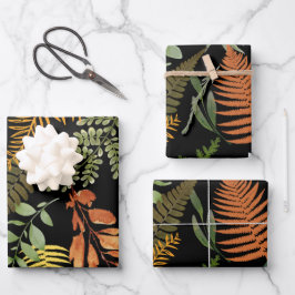 Färg Mörk Fern Botanical Foliage Blommigt Skriv ut