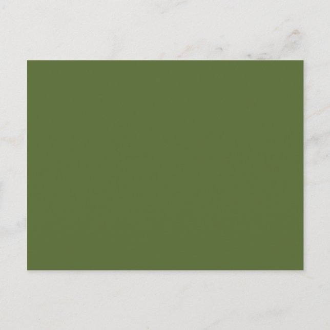 färg mörk oliv grönt vykort (Framsida)
