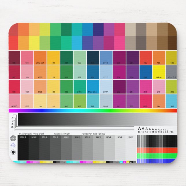 Färg motståndskraftiga Mousepad Musmatta (Framsidan)