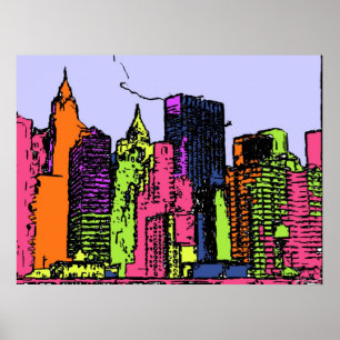 Färg My City Poster
