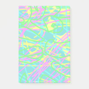 Färg My Dreams Scribble Mönster Artsy Expressive Post-it Block