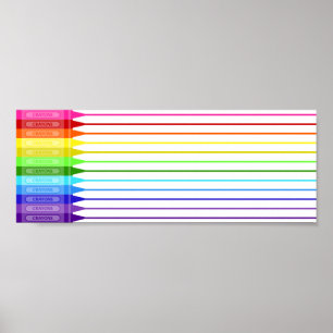 Färg My World Rainbow Kritor Poster