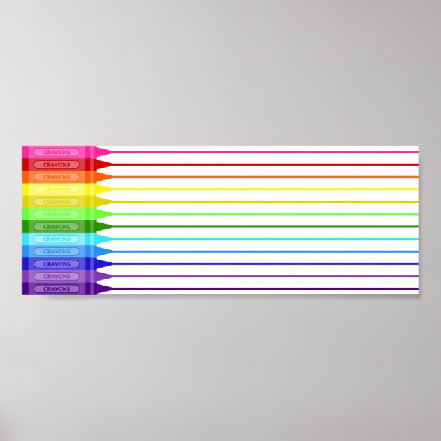 Färg My World Rainbow Kritor Poster (Framsidan)