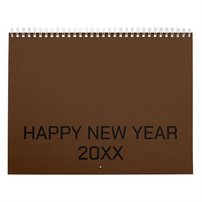Färg New personalize Text Logotyp Calendar Kalender (Omslag)