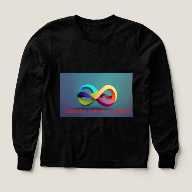 "Färg oändlighetssymbol" designad T Shirt (Design framsida)