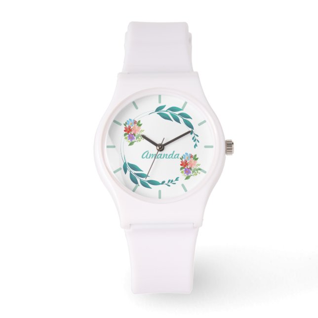 Färg och blommor i det yttre Vår Armbandsur (Framsida)