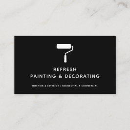 Färg och dekorator Färgfyllare Modern Black Visitkort