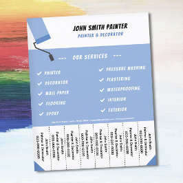 Färg och dekorator Tear Off Strips Flyer