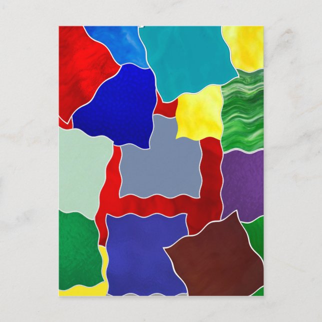 Färg och färgrutor vykort (Framsida)