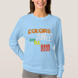 Färg och glatt liv söt blått för henne t shirt