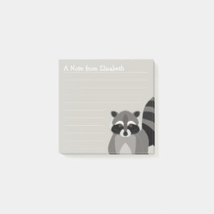 Färg och namn för RaccoonRascal beställnings- Post-it Block