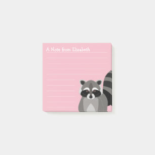 Färg och namn för RaccoonRascal beställnings- Post-it Block