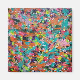 Färg och uttryck i akrylfärg magnet