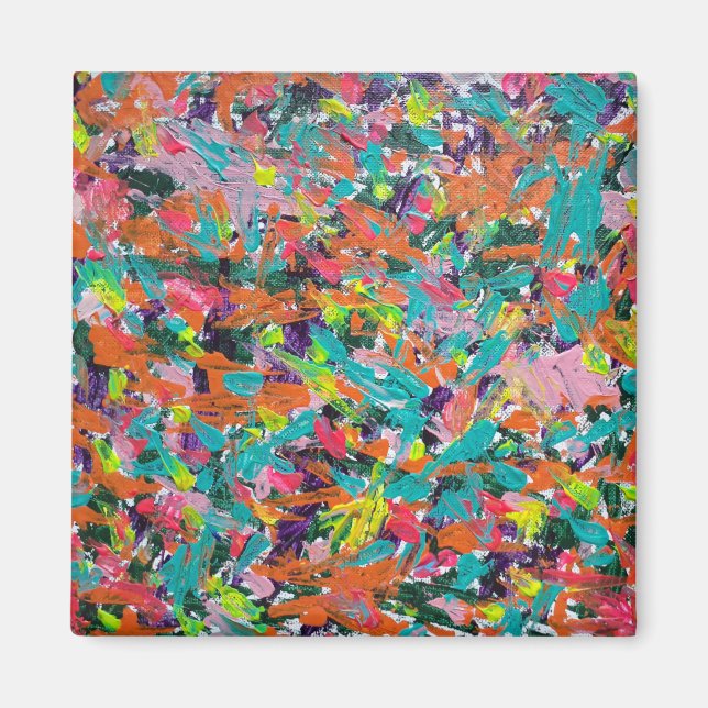 Färg och uttryck i akrylfärg magnet (Framsidan)