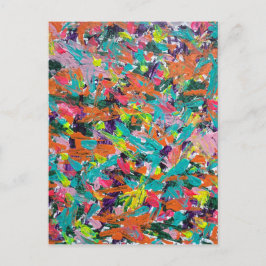 Färg och uttryck i akrylfärg vykort