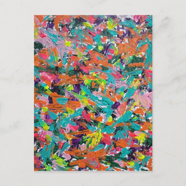 Färg och uttryck i akrylfärg vykort (Framsida)