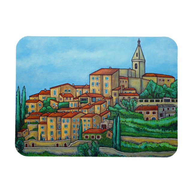 Färg of Crillon-le-Modig, Provence Magnet (Horisontell)
