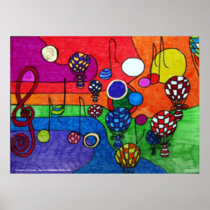 Färg of Music Poster