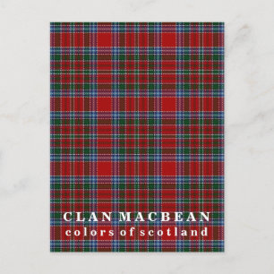 Färg of Scotland Klan MacBean Tartan Vykort