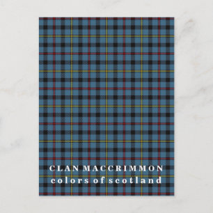 Färg of Scotland Klan MacCrimmon Tartan Vykort