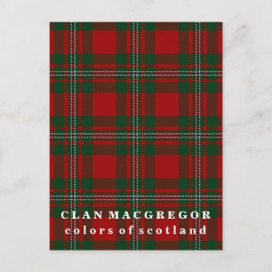 Färg of Scotland Klan MacGregor Tartan Vykort