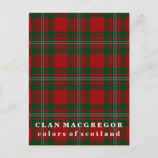Färg of Scotland Klan MacGregor Tartan Vykort